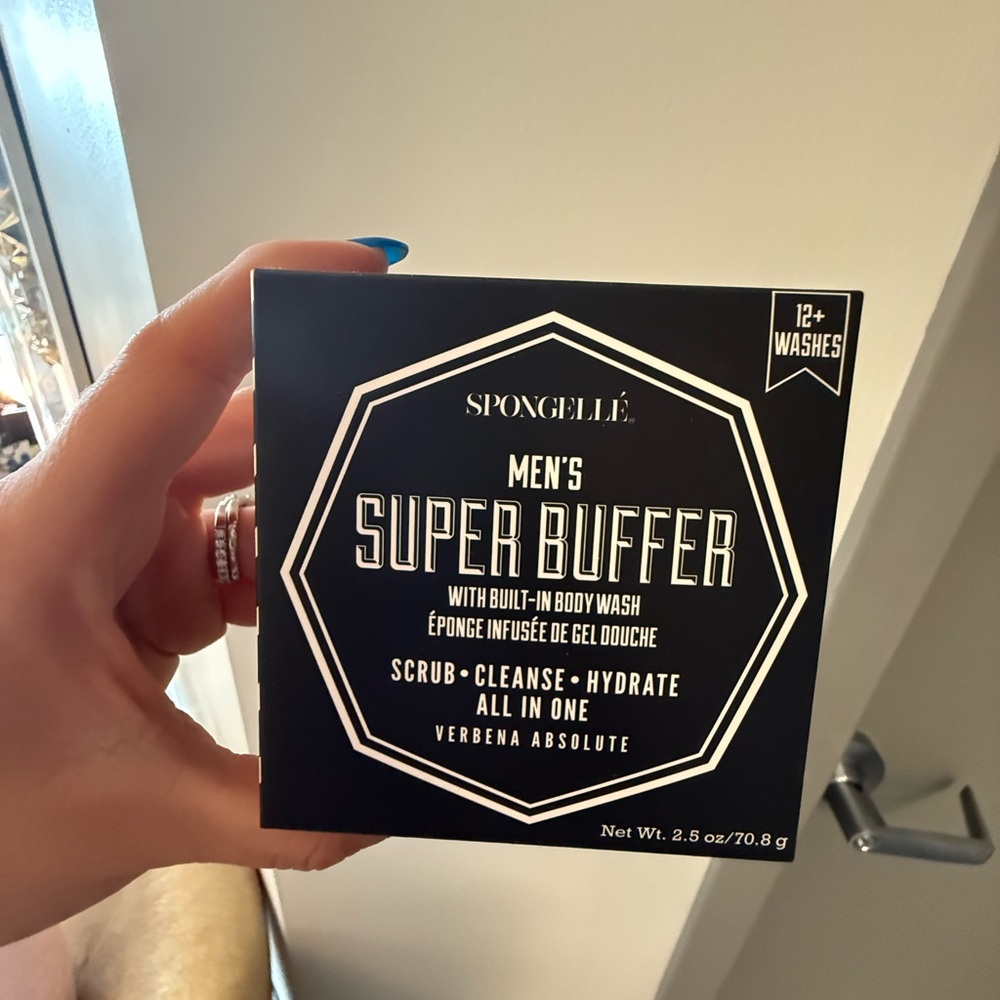 Spongelle Men's Super Buffer - Black and White